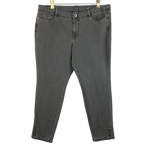 NWT J. Jill denim women’s Authentic fit slim ankle jeans onyx wash sz 16 petite